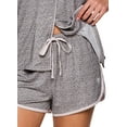 thumbnail image 4 of Avalanche Women's 2-Piece Heathered Super Soft Top/Shorts Pajama Set, 4 of 5