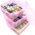 thumbnail image 2 of QJUHUNG Casewin 3-Tier Stackable Craft Organizers and Storage Box with 30 Compartments Bead Organizer Plastic Storage Box for Toys Dolls  Arts and Craft  Tape  Rock Collection  Ribbons, 2 of 8