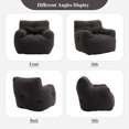 thumbnail image 6 of Sumdeal Soft Tufted Foam Bean Bag Chair For Adults, Fluffy Lazy Sofa Teddy Fabric Bean Bags Comfy Couch, Stuffed Bean Bag Sofa Reading Chair Lounge Chair for Bedroom, Living Room, Apartment, Dark Gray, 6 of 9