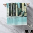 thumbnail image 5 of YFYANG Absorbent Towel, Soft Skin-Friendly Skyscraper Graffiti Washcloth Bath Towel, Suitable for All Skin, 27.5 x 16-inch, 5 of 7