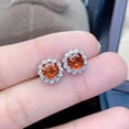 thumbnail image 4 of Colgante y pendientes con dije de lazo abierto y tesoro de color circón naranja popular, 4 of 4