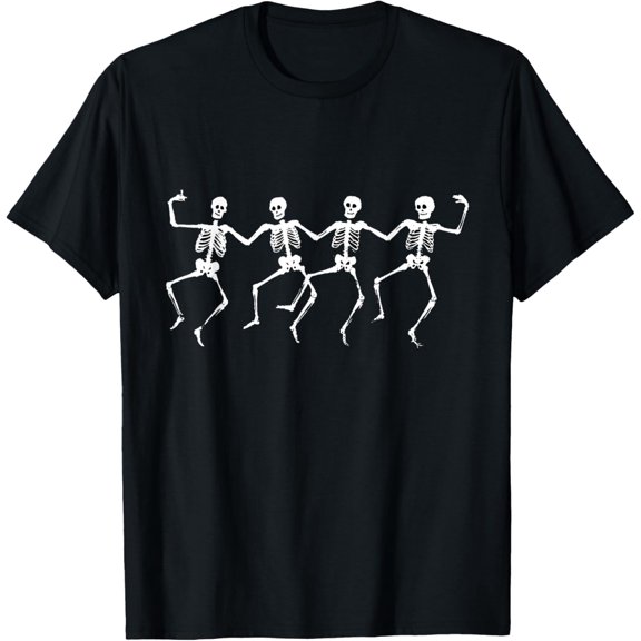 Spooky Dancing Skeletons Classic White Vintage Funny Gifts Halloween Unisex T-shirt