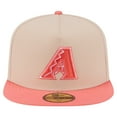 thumbnail image 2 of Men's New Era Light Beige/Coral Arizona Diamondbacks Two-Tone Color Pack A-Frame 59FIFTY Fitted Hat, 2 of 5