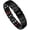 Black, variant on Bracelets for Men, Titanium Steel Bracelet with Double Rows Effective 4 Elements Stones