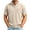 Khaki, variant on Kixjoy Quarter Zip Pullover Men Short Sleeve Corduroy Big and Tall Stand Collar Polo Shirt Lounge Baggy Basic Shirts with Pockets, Army Green S