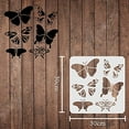 thumbnail image 2 of Butterfly Stencils Template 11.8x11.8inch Plastic Butterfly Drawing Painting Stencils Square Reusable Stencils for Painting on Wood Floor Wall and Tile, 2 of 9
