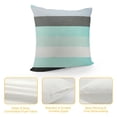 thumbnail image 4 of PHYHOO Adults Patchwork Striped Throw Pillow Cover Teal Black Gray Pillow Cover Modern Geometric Stripes Living Room Decorative Square Pillow Case, 4 of 5