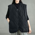thumbnail image 2 of QTOCIO Vestes Décontractées pour Femmes, Veste d'Automne Sans Manches Côtelée Unie Mode Décontractée, 2 of 4