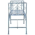 thumbnail image 4 of SAFAVIEH Adina Outdoor Patio Wrought Iron Garden Bench, Antique Blue, 4 of 8