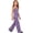 Purple., variant on Stried Summer 2 Piece Set for Girl,Cami and Wide Leg Pants,1-10 Years Striped Cami Vests Top Flared Pants Set
