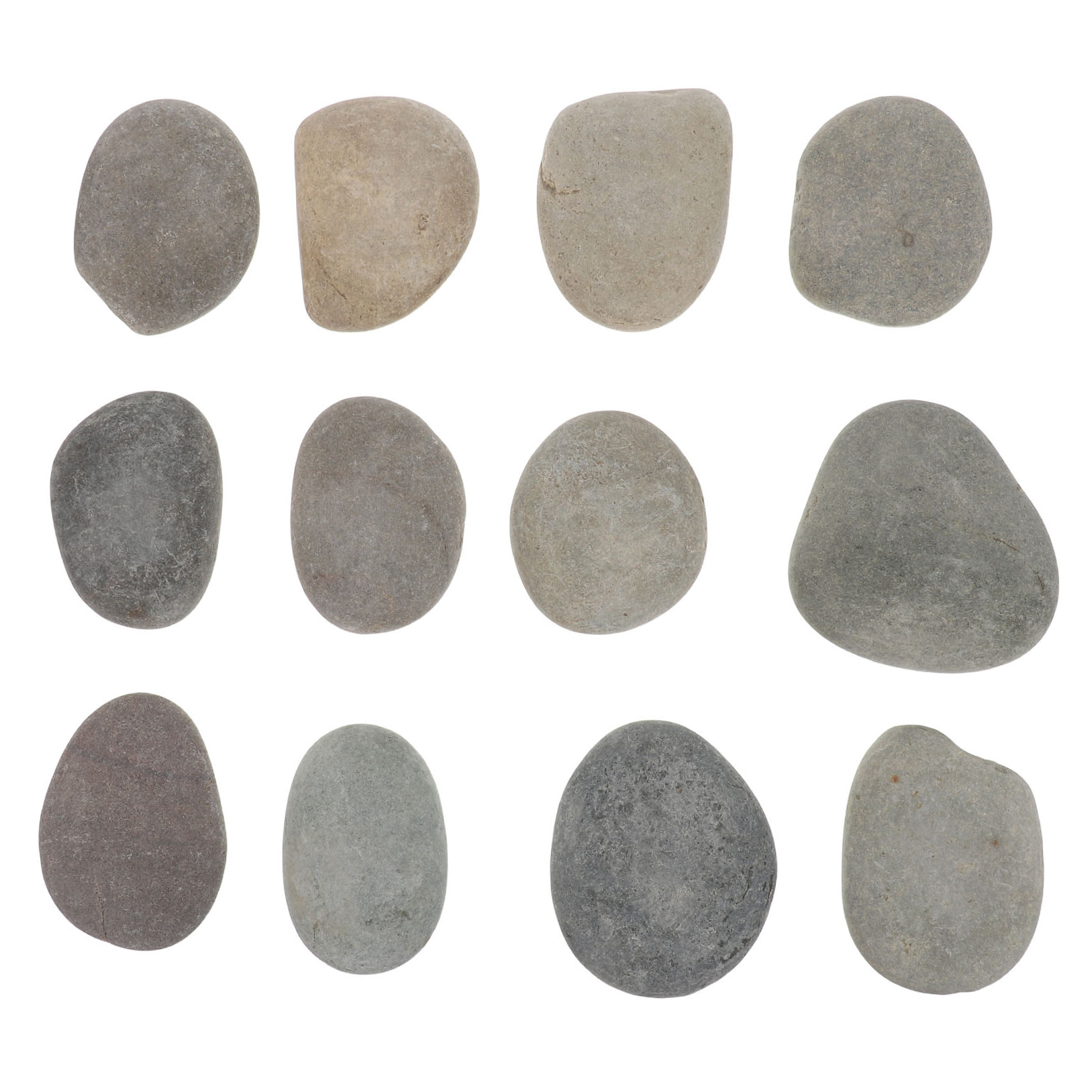 LOLIPPYY 12Pcs Natural Flat River Rocks for Painting Large Smooth Stones Suitable for Art Classes and Crafts