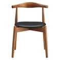 thumbnail image 5 of Modway Stalwart 17.5" Wood Dining Side Chair in Dark Walnut/Black, 5 of 9