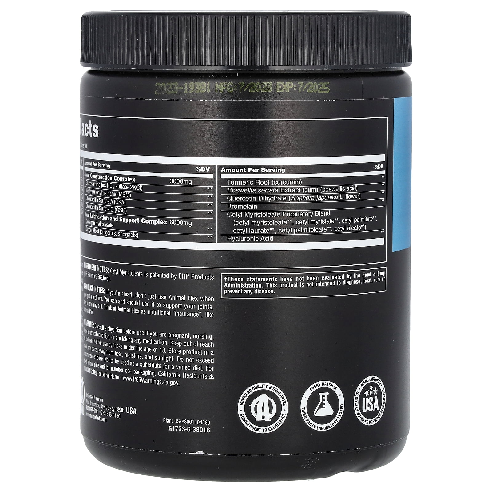 Universal Nutrition Animal Flex Powder Dietary Supplement - Cherry Berry - 369g