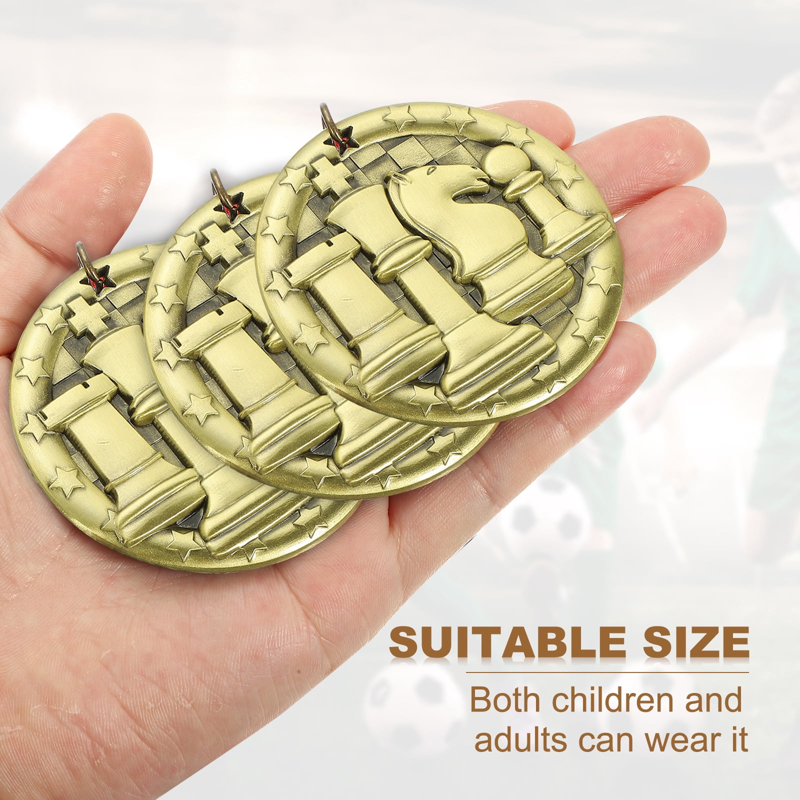 Uxcell Tournament Star Award Medals with Ribbons, Winner Medals Prizes for Competitions Sports Party Gold