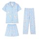 thumbnail image 1 of Conjunto de pijama Zmioviq para mujer, 3 piezas, bonito estampado de dibujos animados, 1 of 7