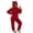 Red, variant on BRGZLK Women Hooded Onesie Pajamas Solid Color Long Sleeve Fleece Fuzzy Warm Cute Jumpsuit Sleepwear Zipper Soft Cozy Rompers with Pockets Red XXL