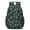 Alien Head Deep Black Pattern, variant on Alien Peace Sign Iridescent Pattern 17" Waterproof Oxford School Backpacks for Teens, S-Shape Padded Straps, for School, Travel, Hiking, Camping