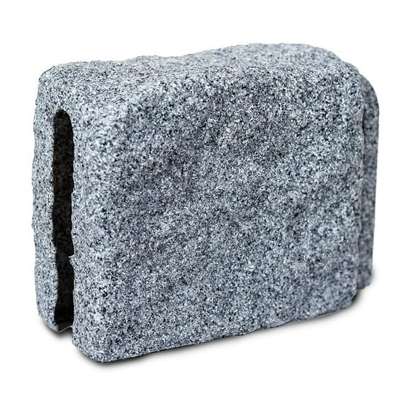 Beuta Greystone Extender Block - Landscape Edging for Lawn & Garden Easy No Dig Installation and Connects to Other Beuta Blocks Heavy Duty Composite Resin Flex Wall Stone - 1 pc.