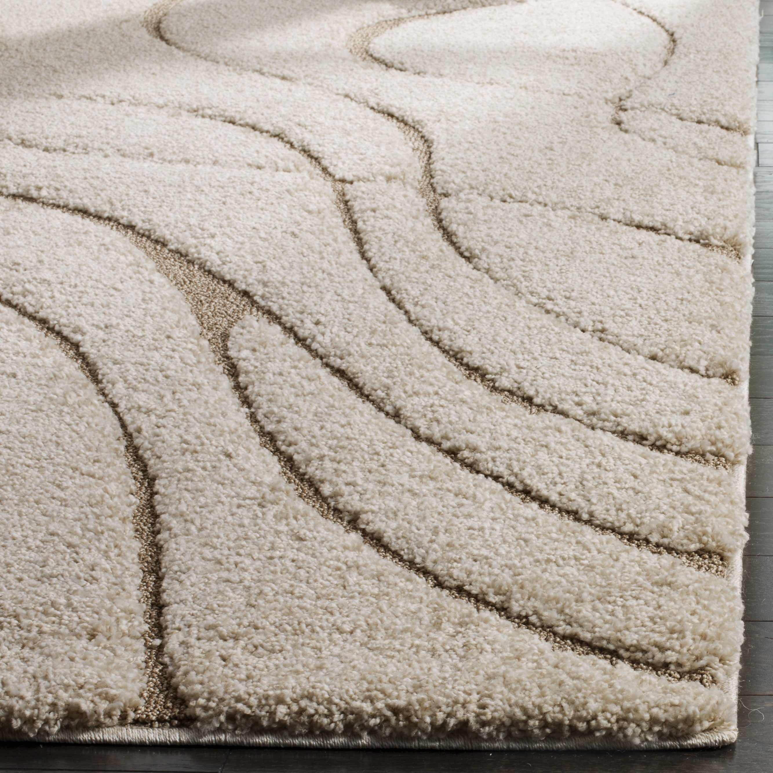 Safavieh Florida Tamzen Abstract Shag Area Rug, Cream/Beige, 8' x 10' Oval