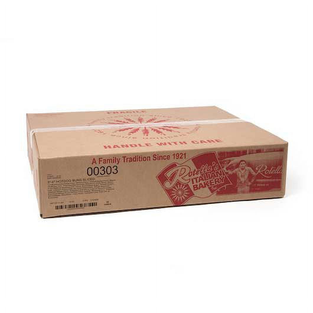 Rotellas Italian Bakery 5 inch Sliced Hot Dog Bun - 6 per pack -- 9 bags per case.