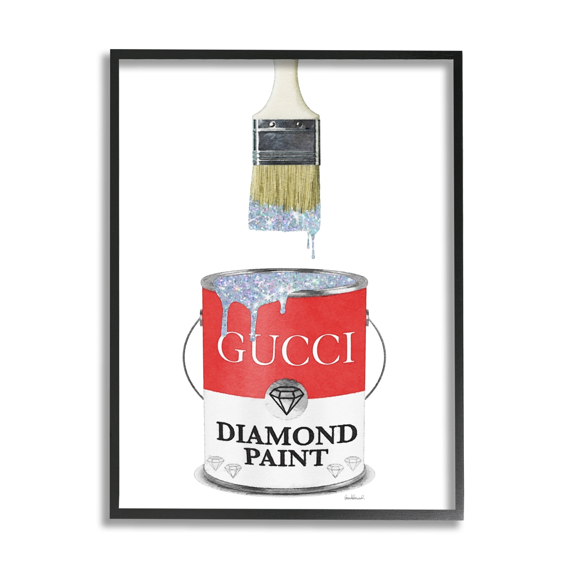 Stupell Industries Diamond P. Fashion Pop Container Designer Glam Red, 16 x 20, Design by Amanda Greenwood