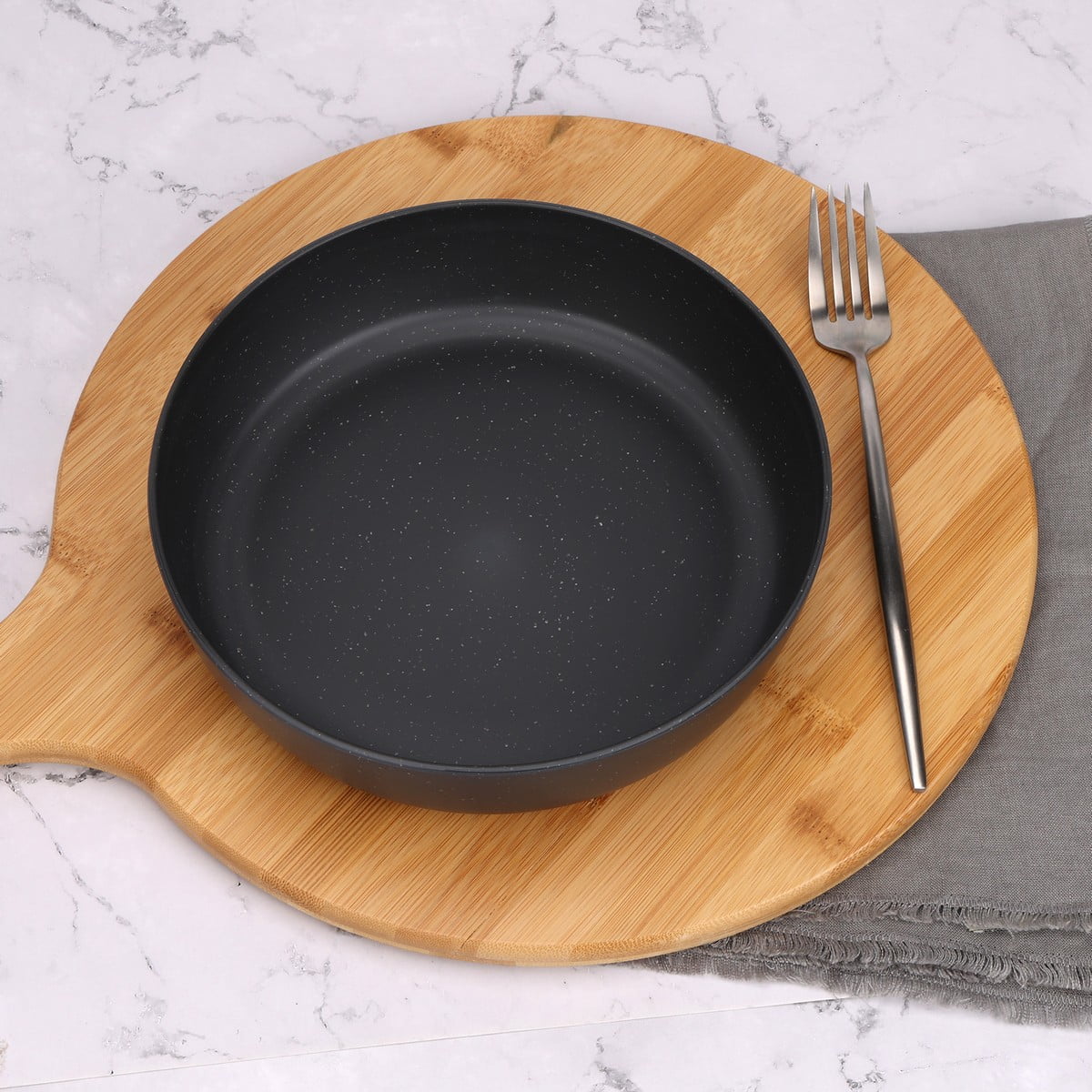 Mainstays Eco-Friendly Round Dinner Bowl, Black