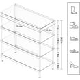 thumbnail image 2 of 5-Tier Acrylic Shoe Rack - Clear Shoe Rack Organizer - Modern Shoe Storage Shelf, Holds 15-18 Pairs of Shoes for Entryway, Closet - 25.6'' L x 11.8'' W x 36.4'' H, Easy Assembly & Clean, 2 of 16