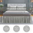 thumbnail image 2 of PiccoCasa Polyester Bed Skirt 14 inch Drop Dust Ruffle Light Gray King, 2 of 7