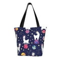thumbnail image 1 of Balery Lama in Space Bolsa de Hombro con Diseño, Bolsa Grande y Duradera, Bolsa Versátil para Compras, 1 of 6