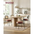 thumbnail image 4 of VASAGLE Set of 2 Dining Chairs, Dining Room Chairs with Boho PE Rattan Back, Synthetic Leather Upholstered Accent Chairs for Kitchen Living Room, Coffee Brown, 4 of 7