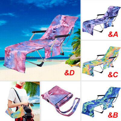 Beach Lounge Chair Cover Towel Quick Drying Sun Lounger Mate Holiday Garden - image 1 of 4