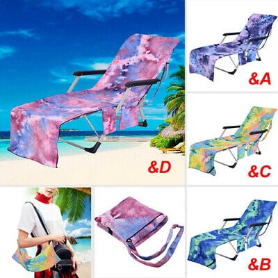 Beach Lounge Chair Cover Towel Quick Drying Sun Lounger Mate Holiday Garden