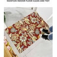 thumbnail image 6 of Shag Bath Rugs Paisley Patterns Vintage Floral Leaves Red Plush Soft Fluffy Doormat Floor Carpet,Non-Slip Living Room Bedroom Kitchen Entryway Door Mats Traditional Eastern Boho Style, 6 of 6