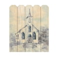 thumbnail image 2 of Faith By Debi Coules Printed on Wooden Picket Fence Wall Art-Gray, 2 of 3