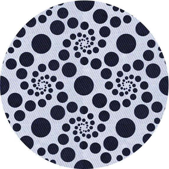 Ahgly Company Indoor Square Patterned Dark Slate Blue Area Rugs, 3' Square