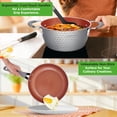 thumbnail image 4 of NutriChef Juego de utensilios de cocina antiadherentes de 11 piezas, sin PTFE/PFOA/PFOS, juego de ollas y sartenes con cacerola, sartenes, ollas, tapas, utensilios, gris, 4 of 5