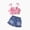 A9 Pink, variant on kaprioy Toddler Girl Clothes Toddler Baby Girl Summer Outfit 9 12 18 24 Months 2T 3T 4T Bow Tie Strap Suspender Top and Fringed Shorts 2 Pcs Clothes Set