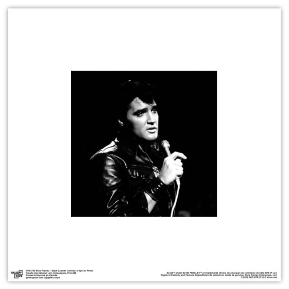 Gallery Pops Elvis Presley - Black Leather Comeback Special Photo Wall Art, Unframed Version, 12" x 12"