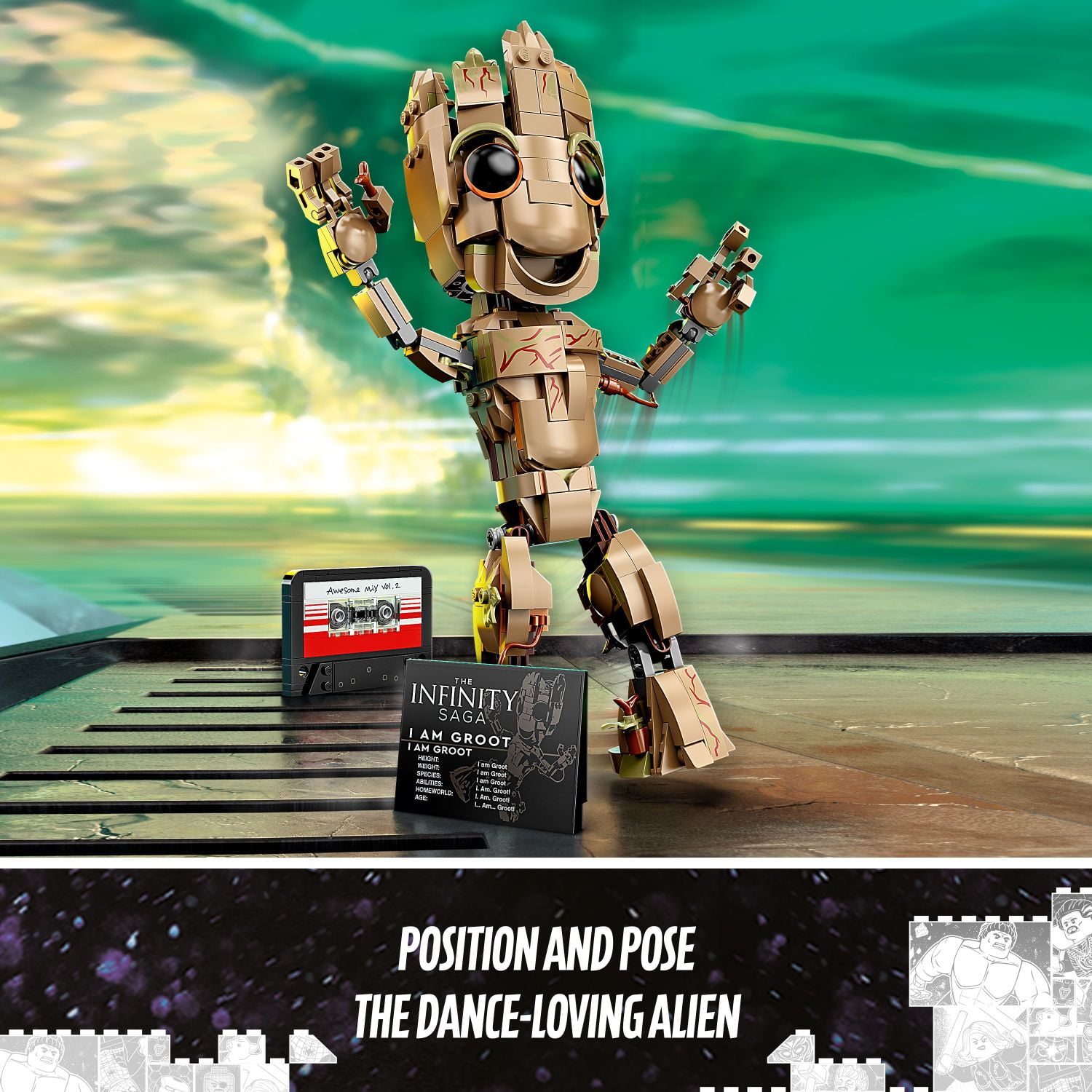 LEGO Marvel I Am Groot Building Toy, Collectible Baby Groot Toy Figure, Birthday Gift Idea, 76217