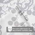 thumbnail image 3 of DriftAway Samantha Tie Up Curtain Floral Damask Pattern Room Darkening Thermal Insulated Adjustable Balloon Curtain Shade for Small Window Rod Pocket 1 Panel 31 Inch by 47 Inch Gray, 3 of 6
