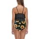 thumbnail image 4 of Lucakuins Traje de baño Switmsuit Bikini Set para mujer Trajes de baño de una pieza Top Ruffled Racerback con parte inferior de talle alto Tankini Set Lucakuins moda, 4 of 5