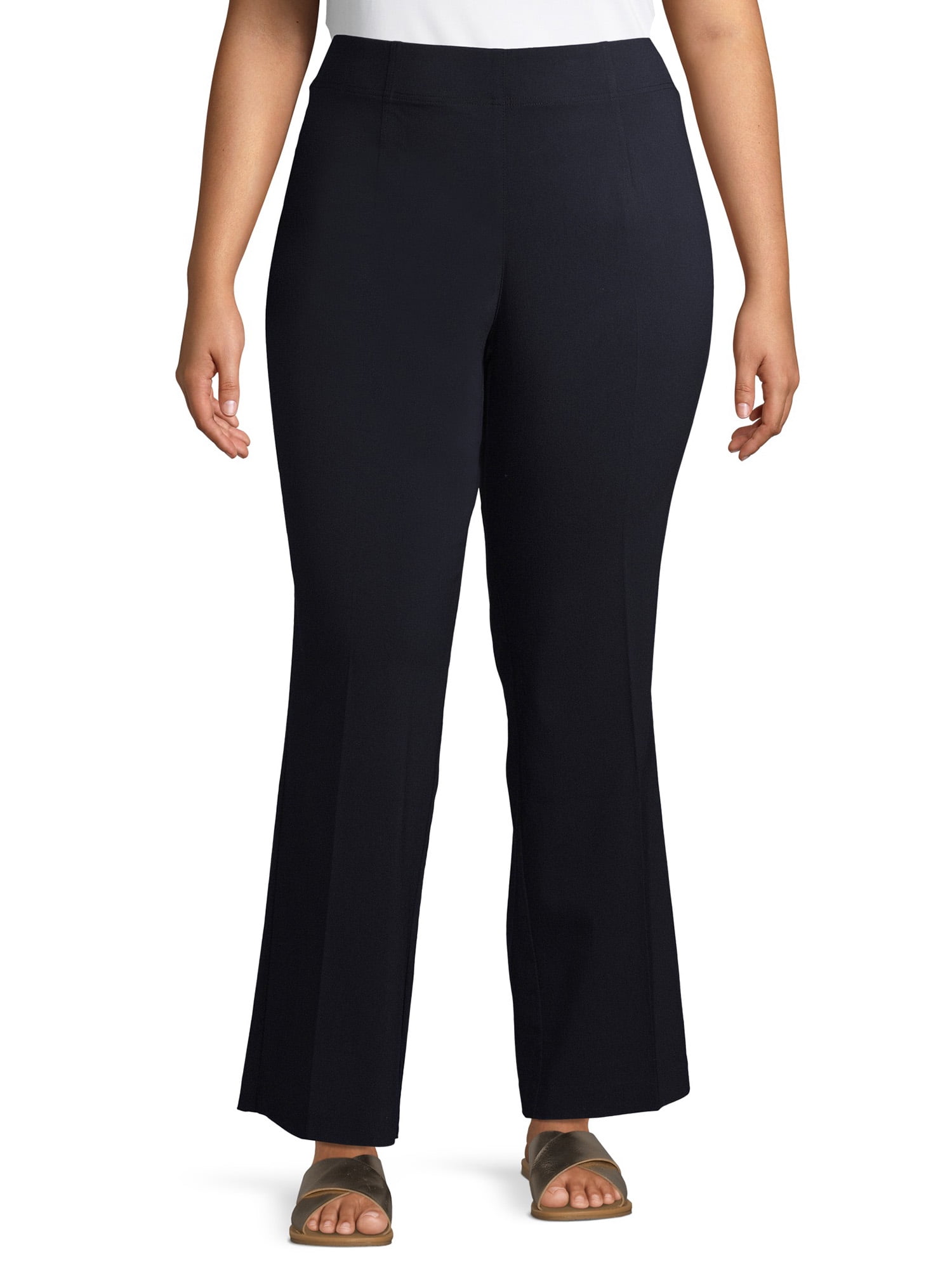 Terra & Sky - Terra & Sky Women's Plus Size Pull on Bootcut Pants ...