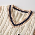 thumbnail image 3 of Enyan Baby Boys Girls Sweater Vest School Uniform V Neck Comfort Knitted Sleeveless Pullover Sweater Vest(Grey,6-7 Years), 3 of 7