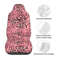 thumbnail image 6 of TEQUAN Front Seat Covers, Animal Leopard Print Pink Pattern 2 Piece Car Seat Cover Fit Most Car SUV Truck Van, 6 of 7
