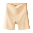 thumbnail image 1 of Qarigey Pantalones de seguridad de seda sin costuras de cintura alta 2 en 1 para mujer, bragas de realce, ropa interior para el abdomen, Ropa interior Color de piel XL(120-140 kg), 1 of 6