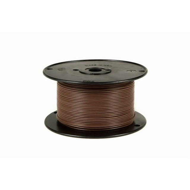 WirthCo Primary Wire 81100 1 Conductor; Multi-Strand; 16 AWG; Brown; 100 Foot Spool; PVC Insulation/Copper Conductor
