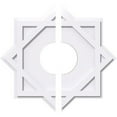 thumbnail image 6 of 24"OD x 5"ID x 13 1/4"C x 1"P Axel Architectural Grade PVC Contemporary Ceiling Medallion, Two Piece, 6 of 7