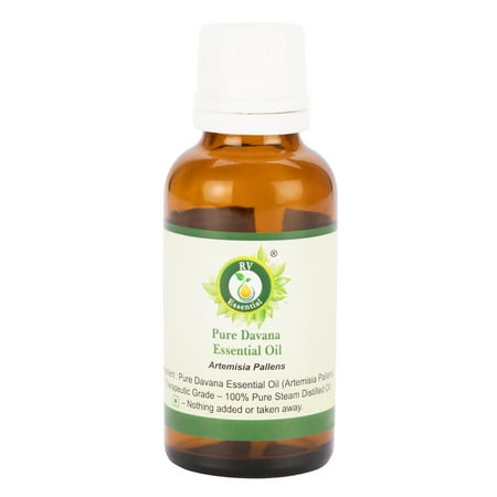 R V Essential Pure Davana Essential Oil 5ml (0.169oz)- Artemisia Pallens (100% Pure and Natural Steam Distilled)