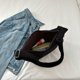 thumbnail image 2 of Bolsa De Mensajero Bolsas de mensajero de pana Harajuku Bolsas de hombro Bolsa de bola de masa japonesa (Negro) Ndcxsfigh Para Estrenar, 2 of 8