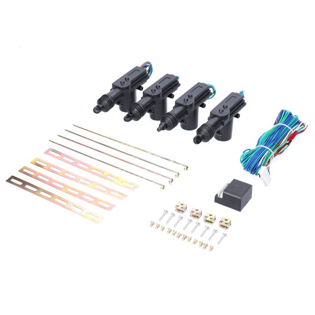 Cerradura central del coche Irfora Paquete de 4 motores de actuador de bloqueo de puerta de coche de alta resistencia Universal 12,0 V Motor de sistema de cierre centralizado Irfora Cerradura central del coche